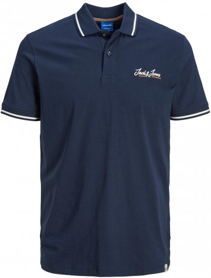 Jack & Jones JORPAUL TONS Polo shirt Navy - Polo- & piqueskjorter - Poloskjorte i store størrelser - 2XL-8XL