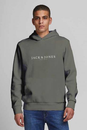 Jack & Jones JPRBLAAUGUST LOGO Hoodie Green - Gensere og hettegensere - Store hettegensere - 2XL-14XL
