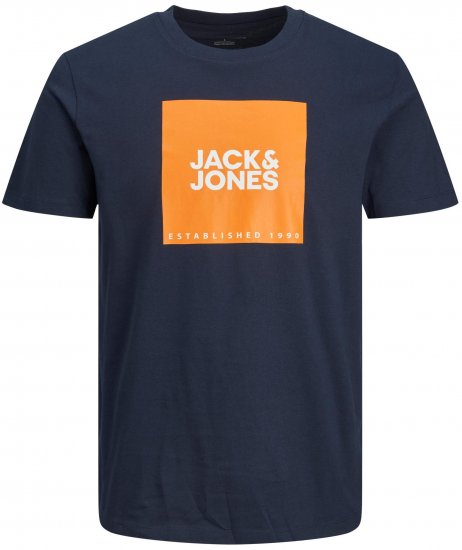 Jack & Jones JJLOCK TEE Dark Blue - T-skjorter - Store T-skjorter - 2XL-14XL