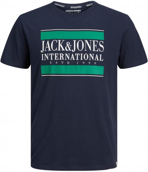 Jack & Jones JORINTERNATIONAL TEE Navy - T-skjorter - Store T-skjorter - 2XL-14XL