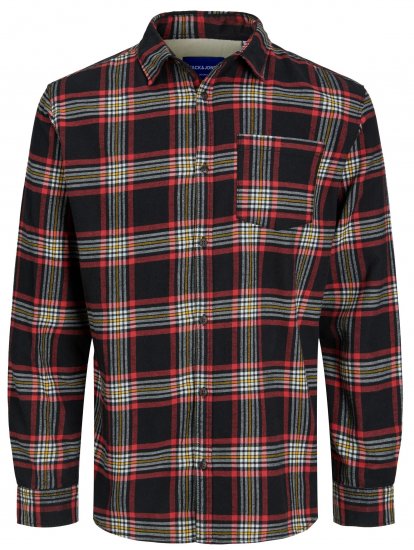 Jack & Jones JOROWEN CHECK COMFORT Shirt Black - Skjorter - Store skjorter - 2XL-8XL
