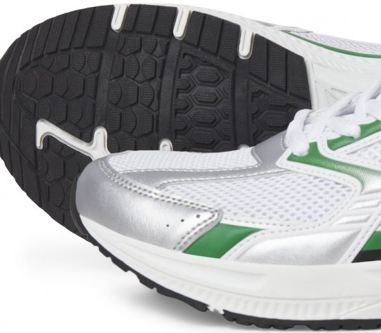 Jack & Jones Tokyo Sneakers Bright White/Green - Herresko 40-52 - Herresko i store størrelser