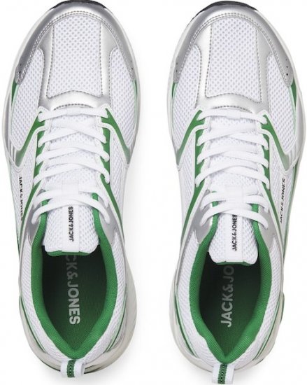 Jack & Jones Tokyo Sneakers Bright White/Green - Herresko 40-52 - Herresko i store størrelser