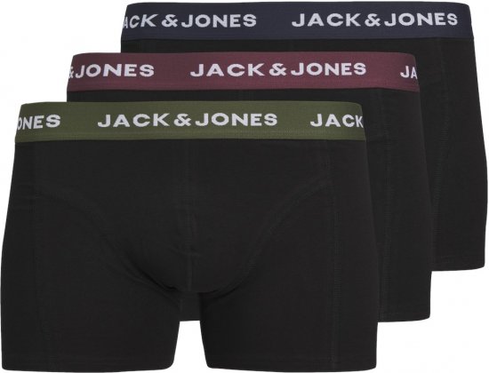 Jack & Jones JACARON Trunks 3-Pack Black - Undertøy & badetøy - Undertøy store størrelser 