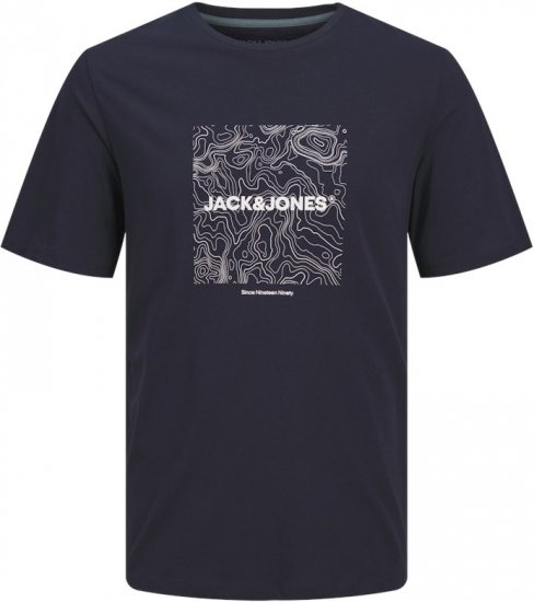 Jack & Jones LINER T-Shirt Navy Blazer - T-skjorter - Store T-skjorter - 2XL-14XL
