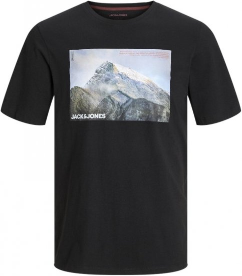 Jack & Jones MAINE T-Shirt Black - T-skjorter - Store T-skjorter - 2XL-14XL