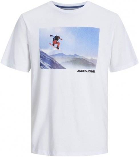 Jack & Jones MAINE T-Shirt White - T-skjorter - Store T-skjorter - 2XL-14XL