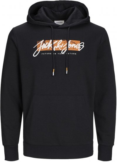 Jack & Jones Tiley Hoodie Black - Gensere og hettegensere - Store hettegensere - 2XL-14XL