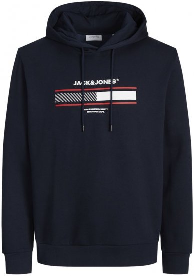 Jack & Jones South Hoodie Navy Blazer - Gensere og hettegensere - Store hettegensere - 2XL-14XL