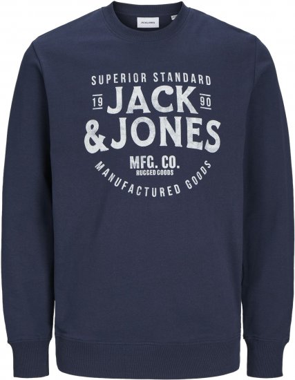 Jack & Jones JJJEANS Sweatshirt Navy Blazer - Gensere og hettegensere - Store hettegensere - 2XL-14XL
