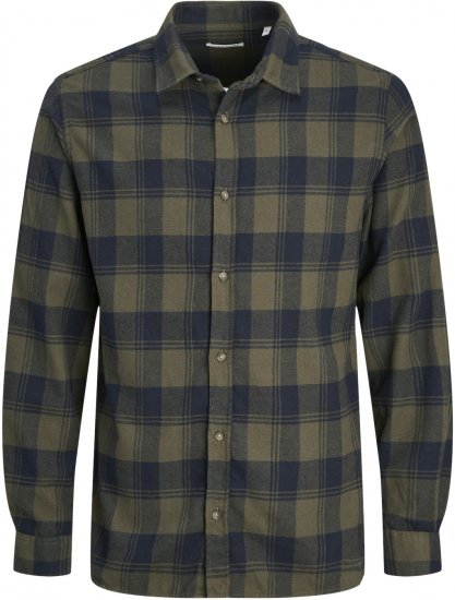 Jack & Jones JJJOSHUA Shirt Green - Skjorter - Store skjorter - 2XL-8XL