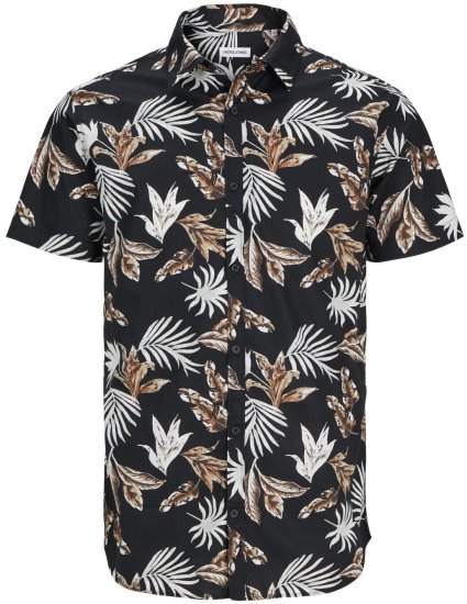 Jack & Jones JOSHUA Floral Shirt Black - Skjorter - Store skjorter - 2XL-8XL