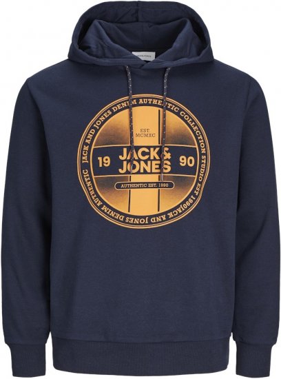 Jack & Jones RIO Hoodie Navy Blazer - Gensere og hettegensere - Store hettegensere - 2XL-14XL