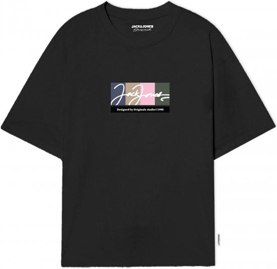 Jack & Jones Portland T-Shirt Black - T-skjorter - Store T-skjorter - 2XL-14XL