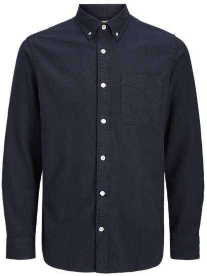 Jack & Jones Brook Twill Long Sleeve Shirt Dark Navy - Skjorter - Store skjorter - 2XL-8XL