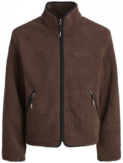 Jack & Jones Norrebro Teddy Jacket Deep Mahogany - Jakker - Store jakker - 2XL-12XL