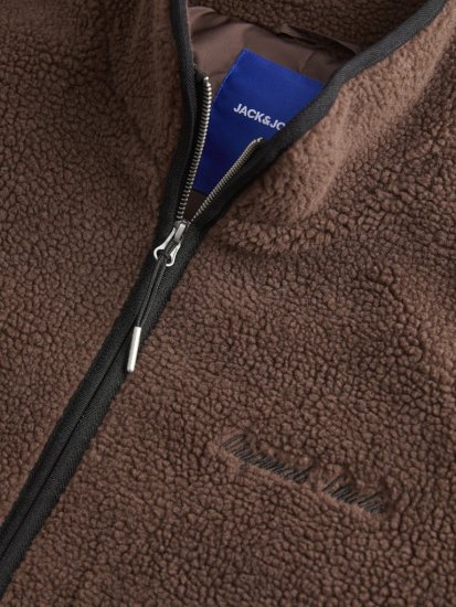 Jack & Jones Norrebro Teddy Jacket Deep Mahogany - Jakker - Store jakker - 2XL-12XL