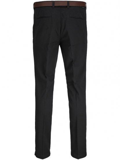 Jack & Jones Marco Franco Chino With Belt Black - Jeans og bukser - Store Bukser og Store Jeans