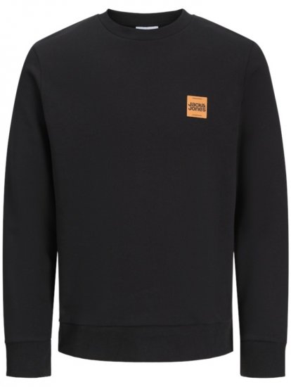 Jack & Jones Brandy Crew Neck Sweatshirt Black - Gensere og hettegensere - Store hettegensere - 2XL-14XL
