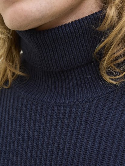 Jack & Jones Pannel Roll Neck Knit Pullover Sky Captain - Gensere og hettegensere - Store hettegensere - 2XL-14XL