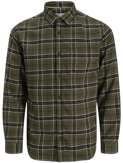 Jack & Jones James Long Sleeve Flannel Shirt Rosin - Skjorter - Store skjorter - 2XL-8XL