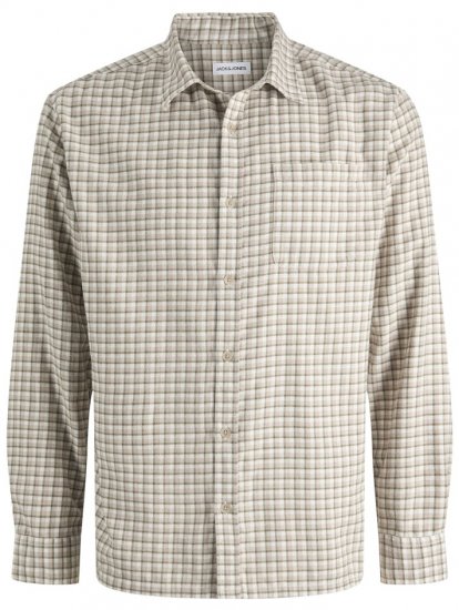 Jack & Jones Mini Check Long Sleeve Shirt Atmosphere - Skjorter - Store skjorter - 2XL-8XL