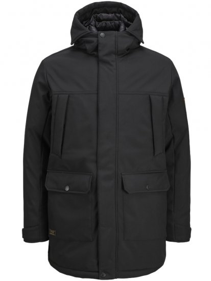 Jack & Jones Finn Softshell Parka Black - Jakker - Store jakker - 2XL-12XL
