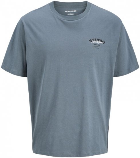 Jack & Jones Yuki Crew Neck T-Shirt Stormy Weather - T-skjorter - Store T-skjorter - 2XL-14XL