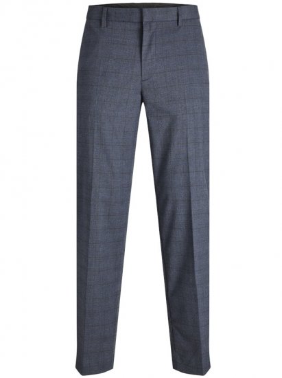 Jack & Jones Harry Pedro Formal Check Trousers Dark Navy - Jeans og bukser - Store Bukser og Store Jeans