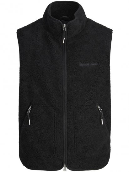 Jack & Jones Norrebro Teddy Gilet Vest Black - Vester - Vester i store størrelser