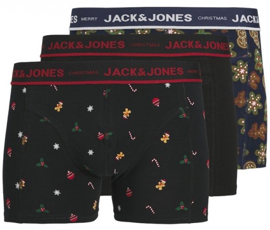 Jack & Jones Gingerbread Trunks 3-Pack Black - Undertøy & badetøy - Undertøy store størrelser 