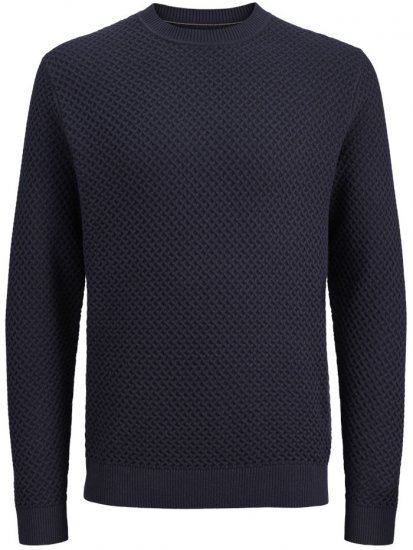 Jack & Jones Barkley Crew Neck Knitted Sweater Night Sky - Gensere og Hettegensere - Store hettegensere - 2XL-14XL