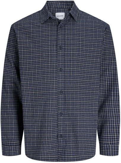 Jack & Jones Carter Check Shirt Navy Blazer - Skjorter - Store skjorter - 2XL-8XL