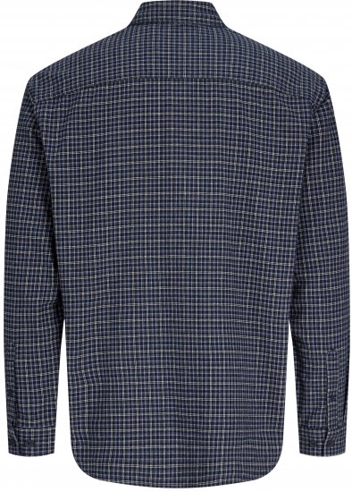 Jack & Jones Carter Check Shirt Navy Blazer - Skjorter - Store skjorter - 2XL-8XL