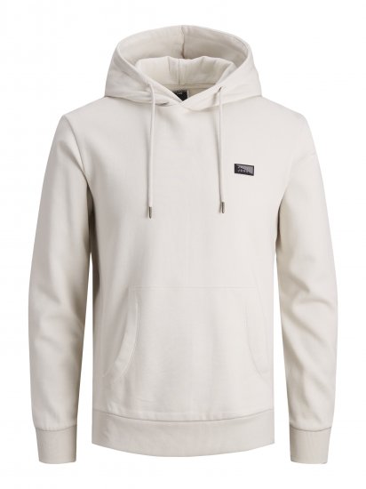 Jack & Jones JCOKING SWEAT HOOD Light Gray - Gensere og hettegensere - Store hettegensere - 2XL-14XL
