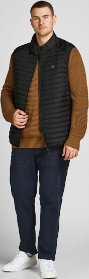Jack & Jones MULTI BODYWARMER With COLLAR Black - Jakker - Store jakker - 2XL-12XL