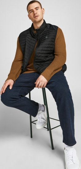 Jack & Jones MULTI BODYWARMER With COLLAR Black - Jakker - Store jakker - 2XL-12XL