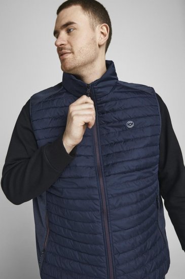 Jack & Jones MULTI BODYWARMER With COLLAR Navy Blazer - Jakker - Store jakker - 2XL-12XL