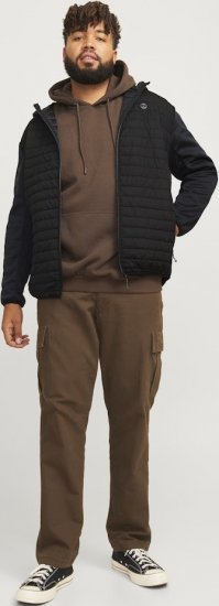 Jack & Jones MULTI QUILTED SET-IN Sleeves Jacket Black - Jakker - Store jakker - 2XL-12XL