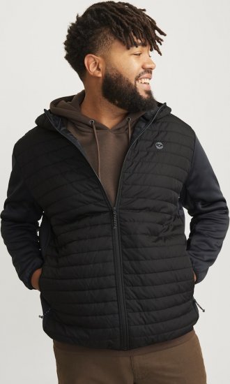 Jack & Jones MULTI QUILTED SET-IN Sleeves Jacket Black - Jakker - Store jakker - 2XL-12XL