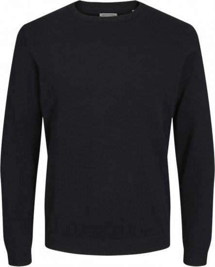 Jack & Jones BASIC Knitted Sweater Black - Gensere og hettegensere - Store hettegensere - 2XL-14XL