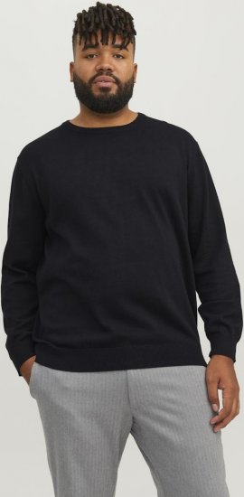 Jack & Jones BASIC Knitted Sweater Black - Gensere og hettegensere - Store hettegensere - 2XL-14XL