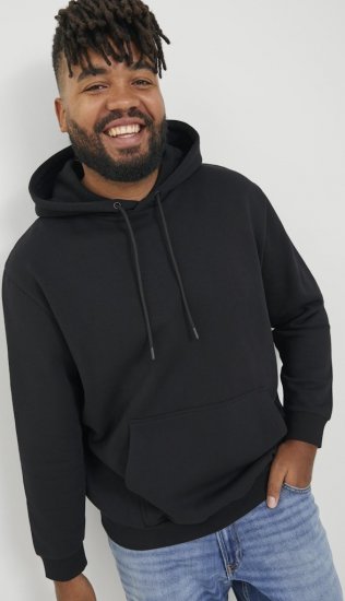 Jack & Jones BRADLEY Hoodie Black - Gensere og hettegensere - Store hettegensere - 2XL-14XL