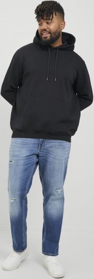 Jack & Jones BRADLEY Hoodie Black - Gensere og hettegensere - Store hettegensere - 2XL-14XL