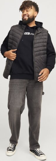 Jack & Jones CORP LOGO PLAY 5 Print Hoodie Black - Gensere og hettegensere - Store hettegensere - 2XL-14XL