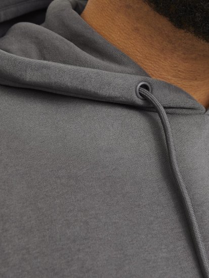 Jack & Jones BRADLEY Hoodie Grey - Gensere og hettegensere - Store hettegensere - 2XL-14XL