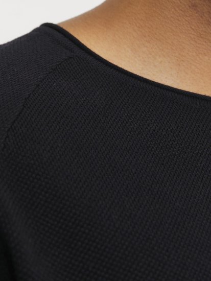 Jack & Jones HILL Knitted Sweater Black - Gensere og hettegensere - Store hettegensere - 2XL-14XL