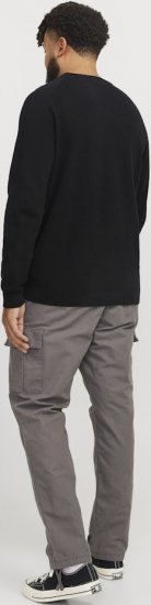 Jack & Jones HILL Knitted Sweater Black - Gensere og hettegensere - Store hettegensere - 2XL-14XL