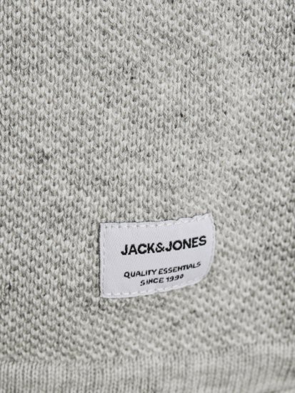 Jack & Jones HILL Knitted Sweater Light Grey Melange - Gensere og hettegensere - Store hettegensere - 2XL-14XL