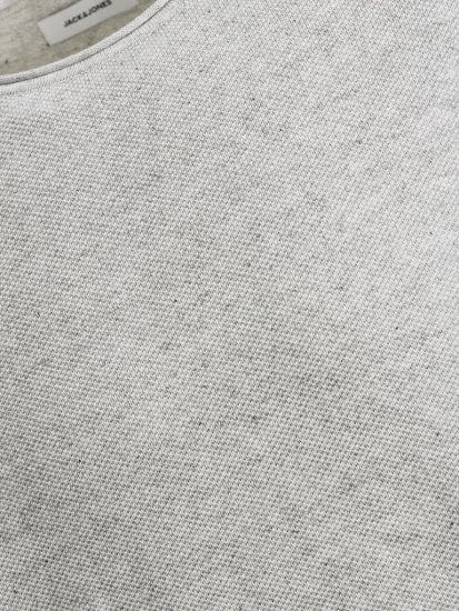 Jack & Jones HILL Knitted Sweater Light Grey Melange - Gensere og hettegensere - Store hettegensere - 2XL-14XL